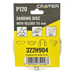 CRATER Rota Smirg Tépőzáras 115 mm P120 5 db/Cs. 