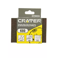 CRATER Csiszolószivacs 100*70*30 mm K80 Durva 