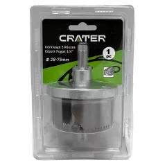   CRATER Körkivágó 5Rész. 28-75mm Edzett Fog 1/4" Bliszteres