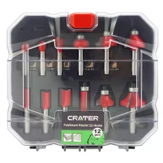 CRATER Felsőmaró Készlet 12 Részes Q8mm Carbide