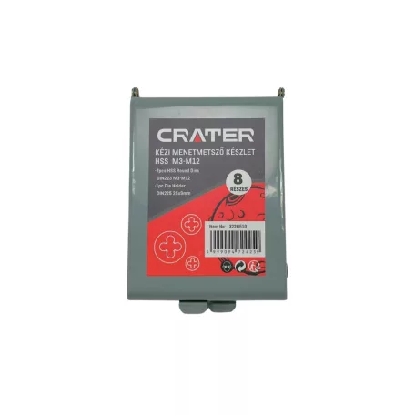 CRATER Kézi Menetmetsző Klt. 8R. Hss M3-12. Din 225