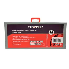 CRATER Menetvágó Klt.Metsző-Fúró 32R.Hss M3-12. Din 352
