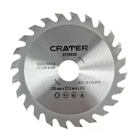 Fűrésztárcsa 125*22,2 mm 24Fog Tct