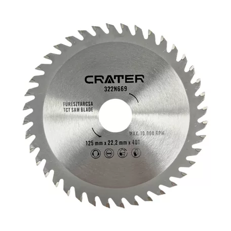 Fűrésztárcsa 125*22,2 mm 40Fog Tct