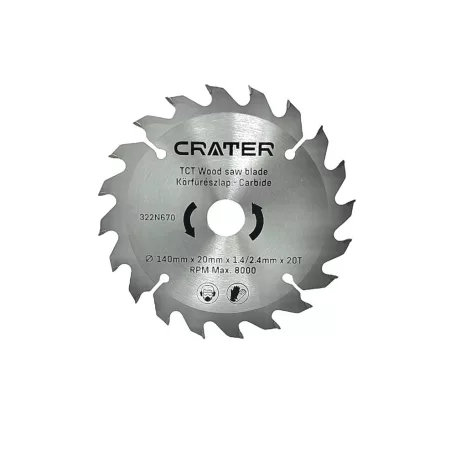 CRATER Körfűrészlap 140*20 / 20Fog Carbide