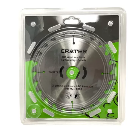 CRATER Körfűrészlap 184*30 / 24Fog Carbide