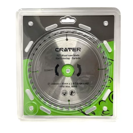 CRATER Körfűrészlap 184*30 / 40Fog Carbide