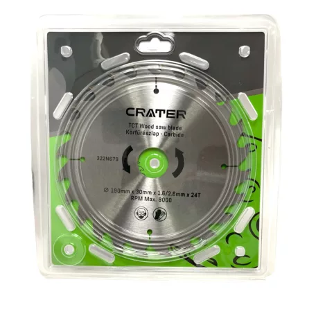 CRATER Körfűrészlap 190*30 / 24Fog Carbide