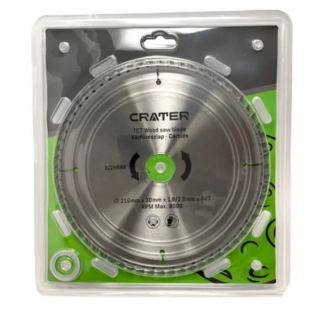 CRATER Körfűrészlap 210*30 / 64Fog Carbide