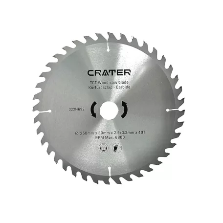CRATER Körfűrészlap 250*30 / 40Fog Carbide