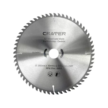 CRATER Körfűrészlap 250*30 / 60Fog Carbide