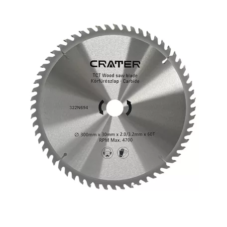 CRATER Körfűrészlap 300*30 / 60Fog Carbide