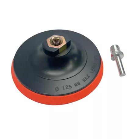 CRATER Gumitányér Tépőzáras 125 mm*M14 +Szár 