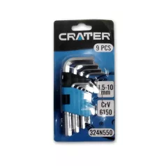 CRATER Imbuszkulcs Klt. 1,5-10 mm 9R.