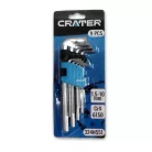 CRATER Imbuszkulcs Klt. 1,5-10 mm 9R. Hosszú