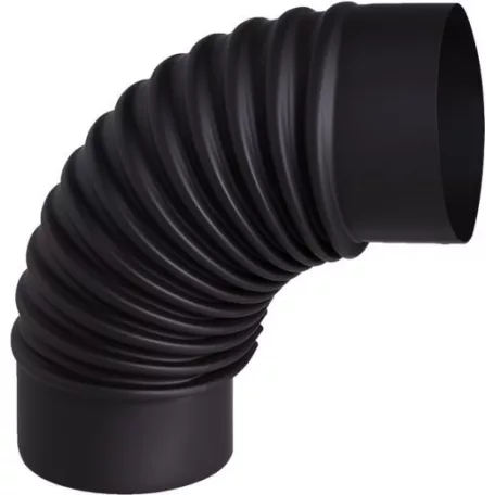 Füstcső Könyök Fekete 0,5mm D105/90Fok 
