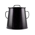 Zsírosbödön 10L. Fekete Zománc 10456