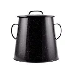 Zsírosbödön 10L. Fekete Zománc 10456