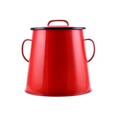 Zsírosbödön 10L. Piros Zománc 10428