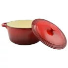 Lábas 28 cm Piros 5,5L Zom. Öntöttvas 10567