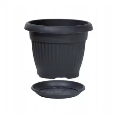   Virágcserép Alátéttel Antracit Dce35, Pod29-S433 - 350X275 mm