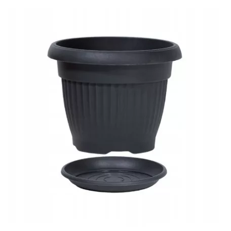 Virágcserép Alátéttel Antracit Dce45, Pod37-S433 - 450X350 mm