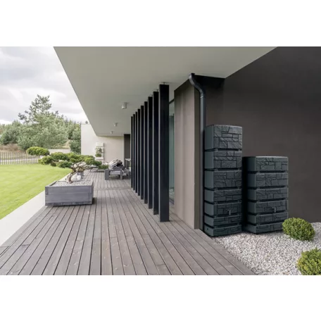 Prosperplast Esővíz Gyűjtő Tartály 500L Tower Stone Idtst500-S433 - Antracit