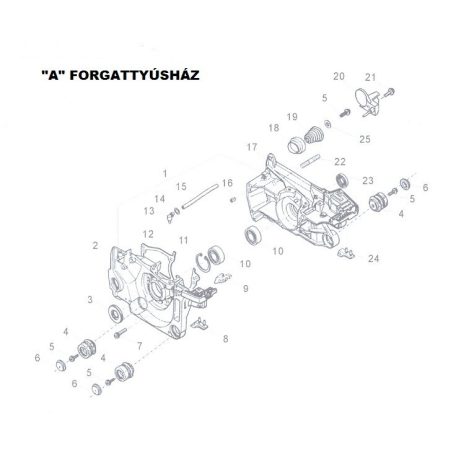 FORGATTYÚS HÁZ KOMPLETT LÁNCFŰRÉSZ ALK. A1