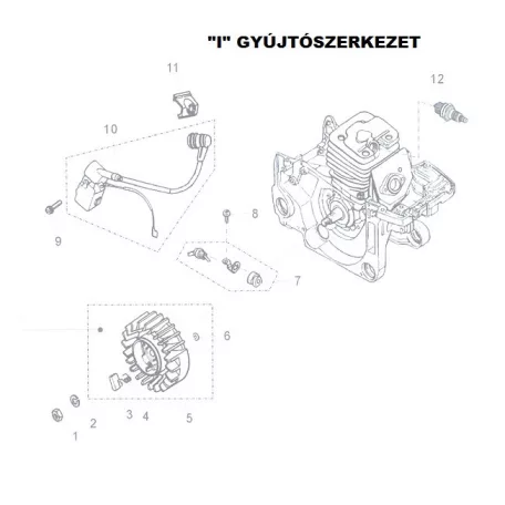 Hűtőventilátor Láncfűrész Alk. I5