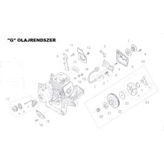 OLAJPUMPA FEDÉL MŰANYAG LÁNCFŰRÉSZ ALK. G6