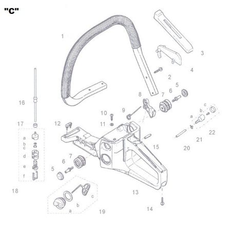 BENZINCSŐ,VÁKUMCSŐ LÁNCFŰRÉSZ ALK. C 16