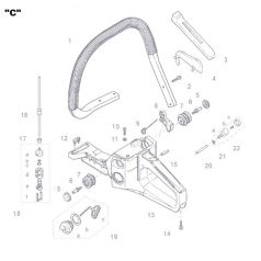 BENZINTANK + SAPKA LÁNCFŰRÉSZ ALK. C13+C19