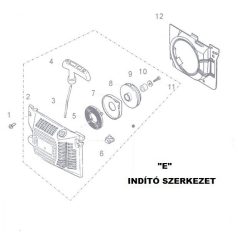 CSAPÁGY KÖTÉLTÁRCSÁBA LÁNCFŰRÉSZ ALK. E9