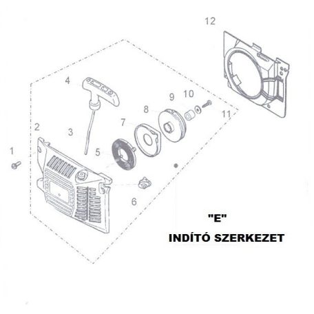 CSAPÁGY KÖTÉLTÁRCSÁBA LÁNCFŰRÉSZ ALK. E9