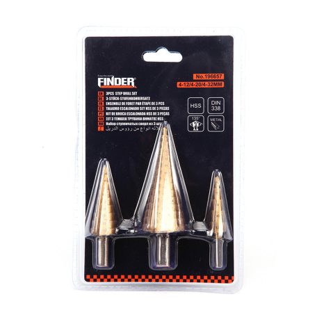 LÉPCSŐS FÚRÓ KLT. 3RÉSZ 4-32MM TITÁN BEV FINDER 196657
