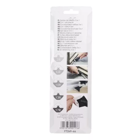 FASTER TOOLS Szilikon Lehúzó Készlet 3 Az 1-Ben Ft249-44 