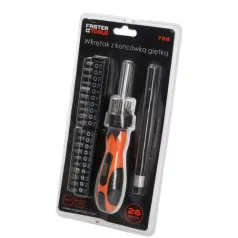 FASTER TOOLS Csavarhúzó Klt.28Részes Bittel Ft342-24 728