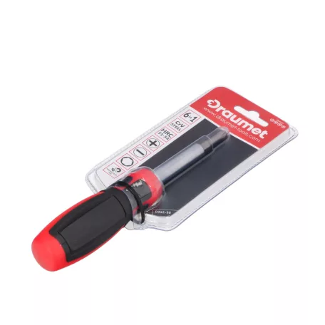 DRAUMET Csavarhúzó Ph1 Ph2 Lapos Bit Fejjel 6:1 D342-50