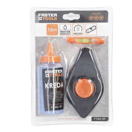 FASTER TOOLS Kicsapózsinór 15M Fogantyúval 3 Részes 1368 Ft363-09