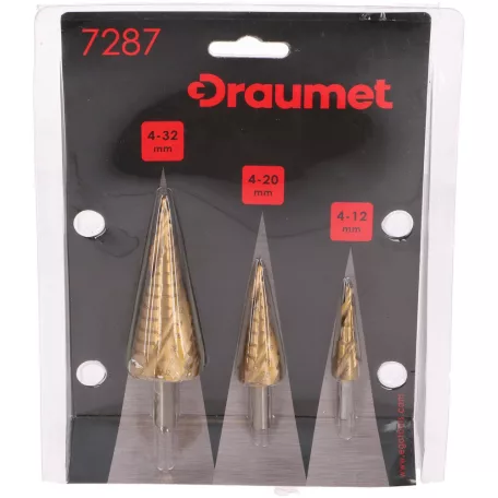TITÁN Lépcsős Fúró Klt. 3 Rész. 4-32 mm B 7287 Draumet D216-01