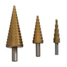 LÉPCSŐS FÚRÓ KLT. 3RÉSZ. 4-32 MM-IG TITÁN BEV. 2533 FASTER TOOLS