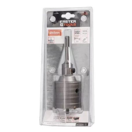FASTER TOOLS Körkivágó Koronafúró 65 mm Vidia Sds Plus 1493