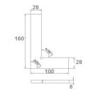 DERÉKSZÖG LAKATOS 160*100MM SIMA SZALKAI