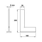 DERÉKSZÖG LAKATOS 250*160MM TALPAS SZALKAI