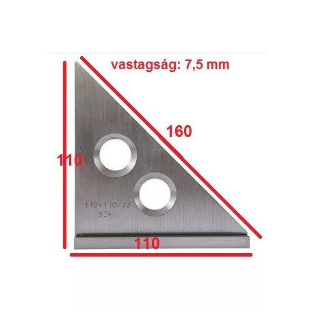 SZALKAI Szögellenörző Talpas 110*110 mm 90/45 Fok