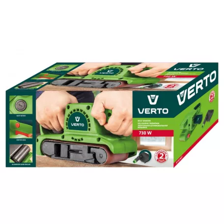 VERTO Szalagcsiszoló Gép 730W 75*457 mm 2,8Kg