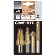GRAPHITE Lépcsős Fúró,Kúpsüllyesztő Klt 3-12-Ig Tin