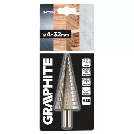GRAPHITE Lépcsős Fúró 4-32 mm 