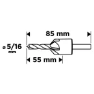 GRAPHITE Süllyesztő És Előfúró Fához 5/16 mm 