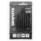 GRAPHITE Fémcsigafúró Készlet 13R. 1,5-6,5 mm Hss 